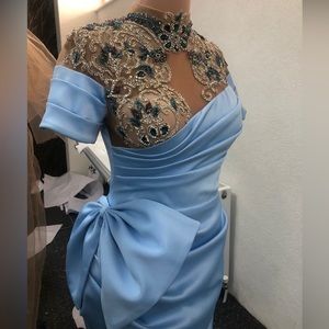 Baby blue evening gown